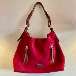 NWOT Dooney & Bourke - Red Suede Cooper Hobo
